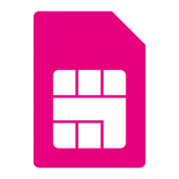 Pinkes Icon einer SIM-Karte mit stilisiertem Chip-Symbol für Mobilfunk und Tarife.